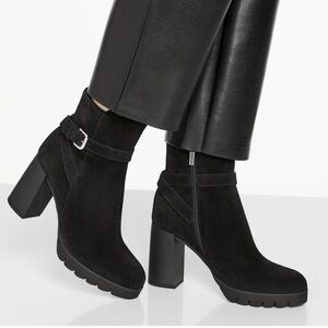 La CANADIENNE MELANY BLACK Suede Leather Waterproof Winter Bootie 9